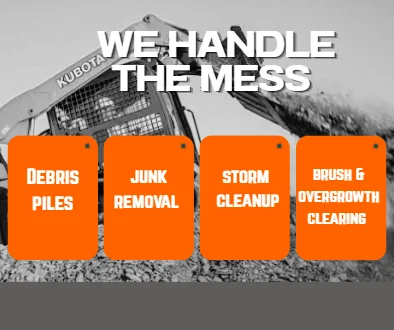 Debris piles, junk removal, storm cleanup and brush clearing in West Texas